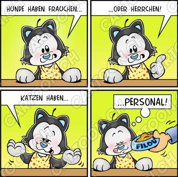 Cartoon Pool Dpi 0004 Geschichte Lustig Kinder Comic Witz Katze Personal Comicstreifen Witzig Humor Comics Zeitung Streifen Filou Napf Essen Hunger Spass Zeitschrift Story