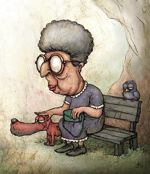 Cartoon Pool Ala 0006 Alt Character Karikatur Cartoon